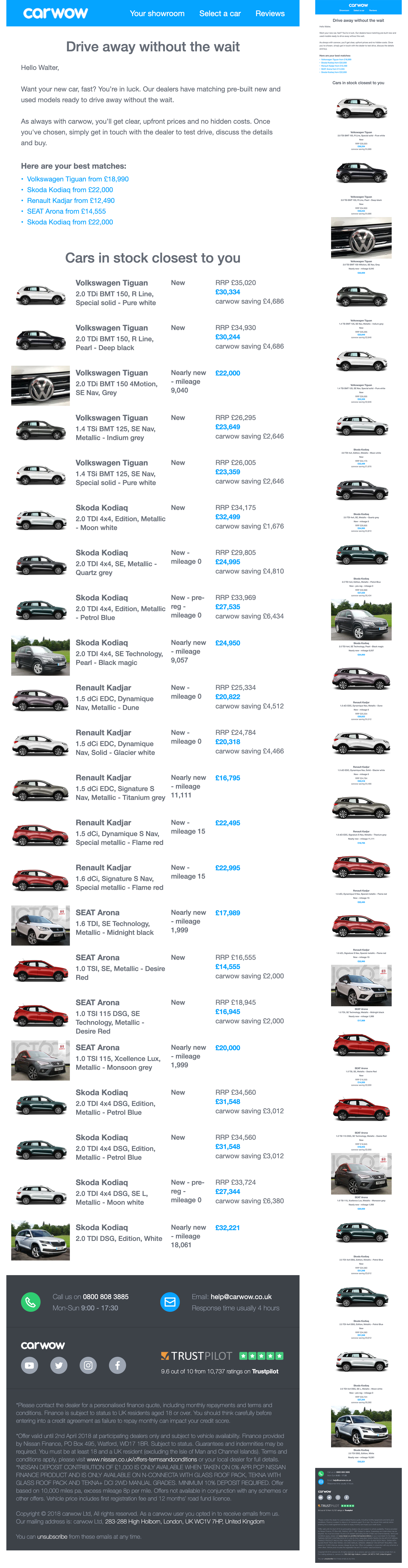 Carwow email