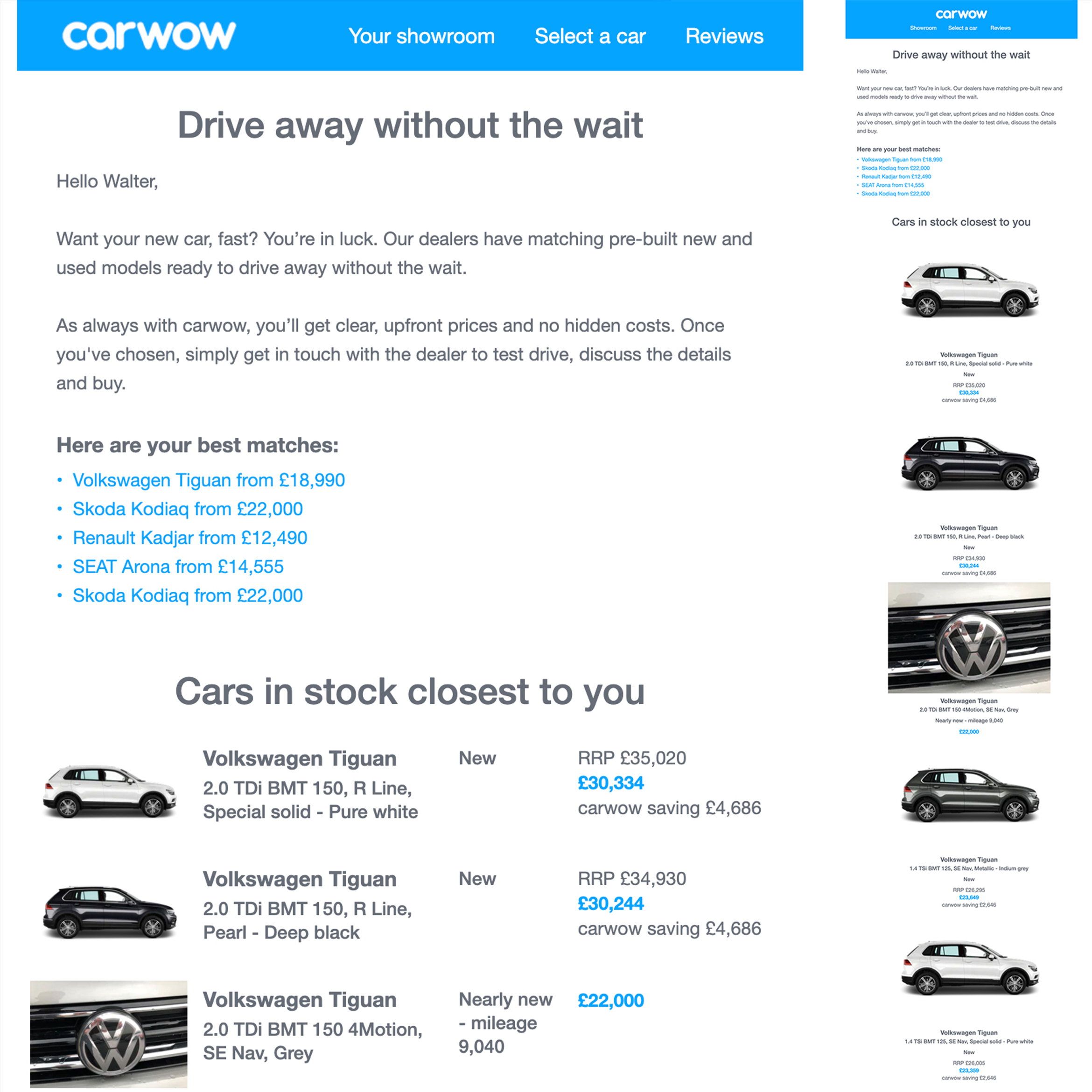 Carwow email